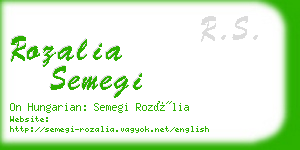 rozalia semegi business card